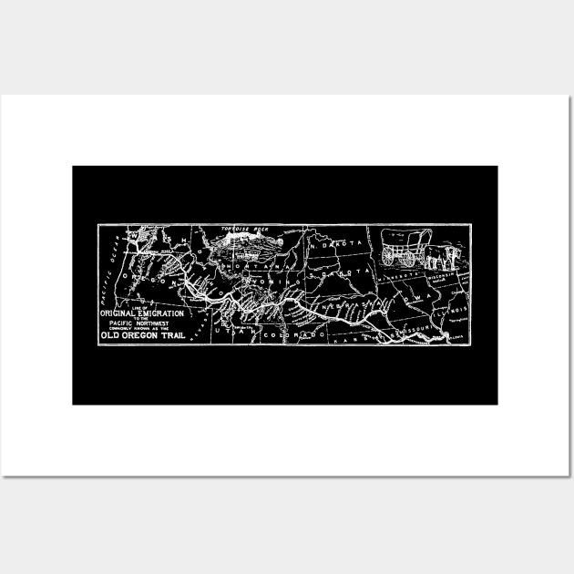 Oregon Trail Map Wall Art by BUNNY ROBBER GRPC